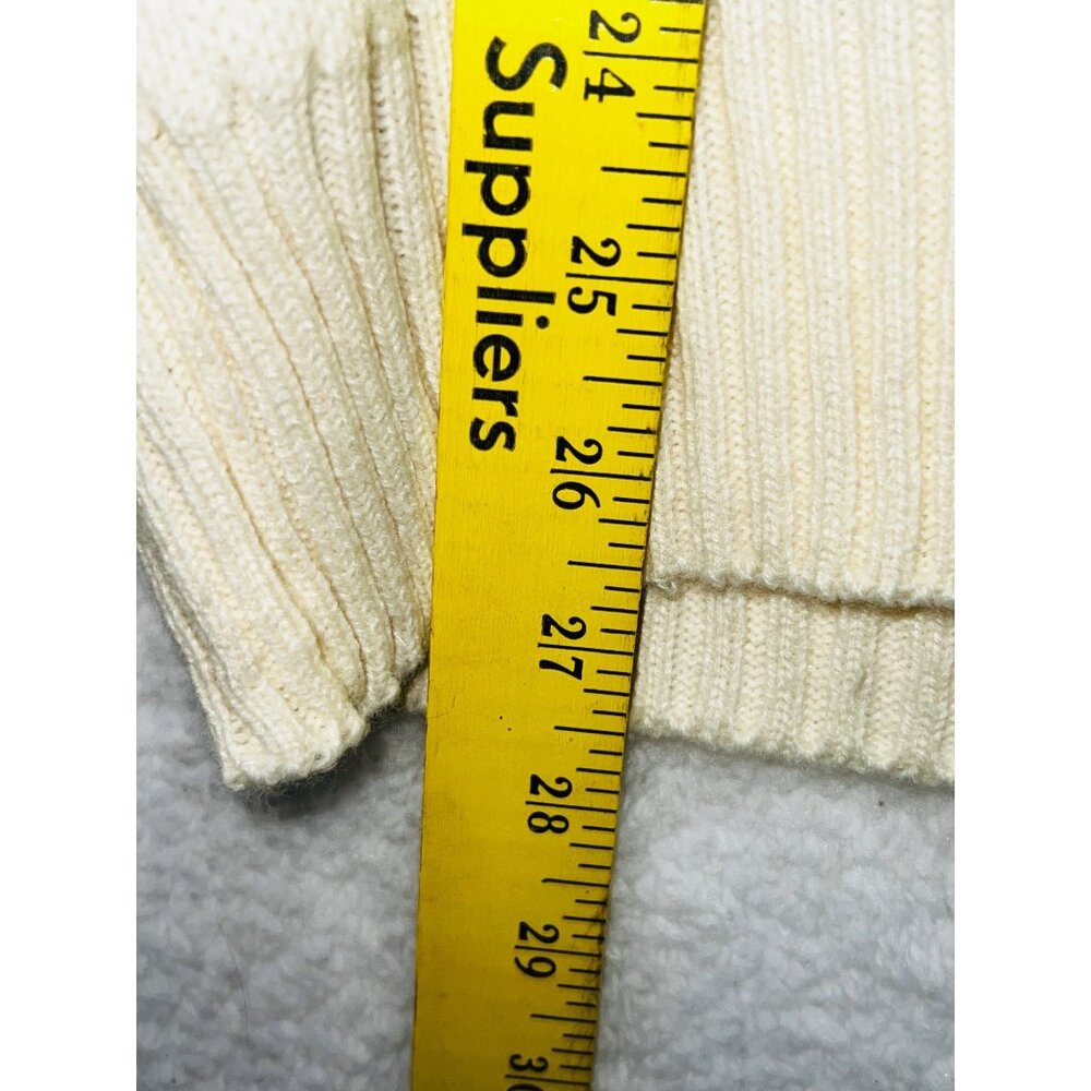 Fellsgate Mens Sweater Knit Large Winter Pattern Cream 100% Acrylic - Picture 3 of 4